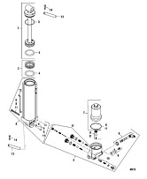 Компоненты гидроподъема (Часть 1) 4-Х ТАКТНОГО ПЛМ MERCURY 50 Серийный номер от 0P515897 и выше