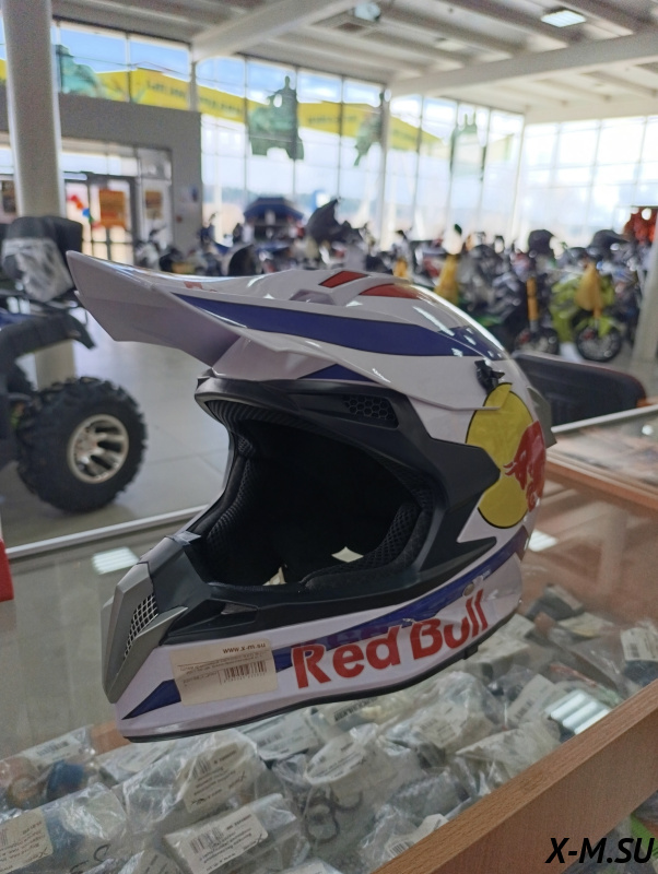 Шлем кроссовый HETOSHI RED BULL XD1-86 цв. Бело-фиолетовый р. XXL Шлем кроссовый HETOSHI RED BULL XD1-86 цв. Бело-фиолетовый р. XXL